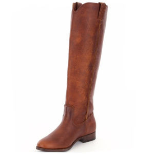 GUC Frye Cara Tall Cognac Leather Boot Extended 8